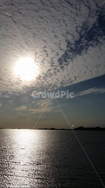 구름,일몰,바다,sky,제부도