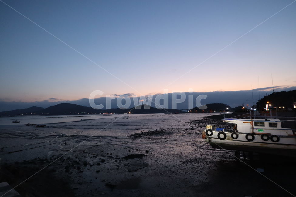 shoreline,해안선,water,바다,ocean,연안,인천,저녘,노을,옥외,갯벌
