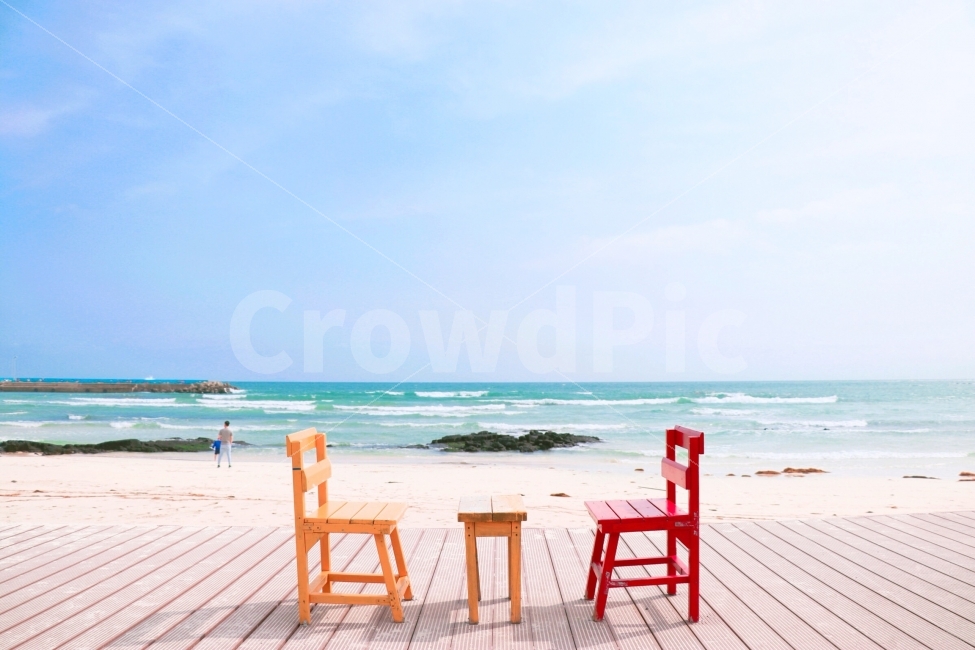 여행,제주도,휴가,바다,여름,배경,자연,풍경,nature,landscape,제주도,jeju,jeju island,색깔,색상,색채,색감,color sense,color sensitivity,feeling of color,사물,물건,오브젝트,thing,object,matter,chair,의자,furniture,가구,person,사람,human,인간