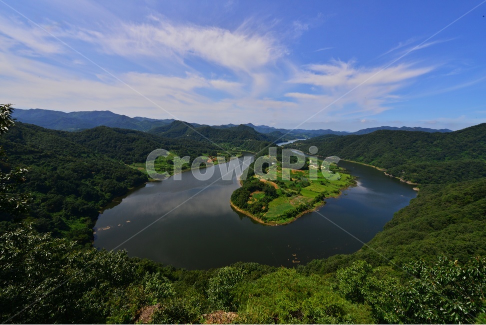 nature,자연,scenery,풍경,outdoors,옥외,landscape,경치,water,물,river,강,임실,국사봉,물돌이,태극물돌이,임실물돌이,임실태극물돌이,하늘,구름,여름,계절