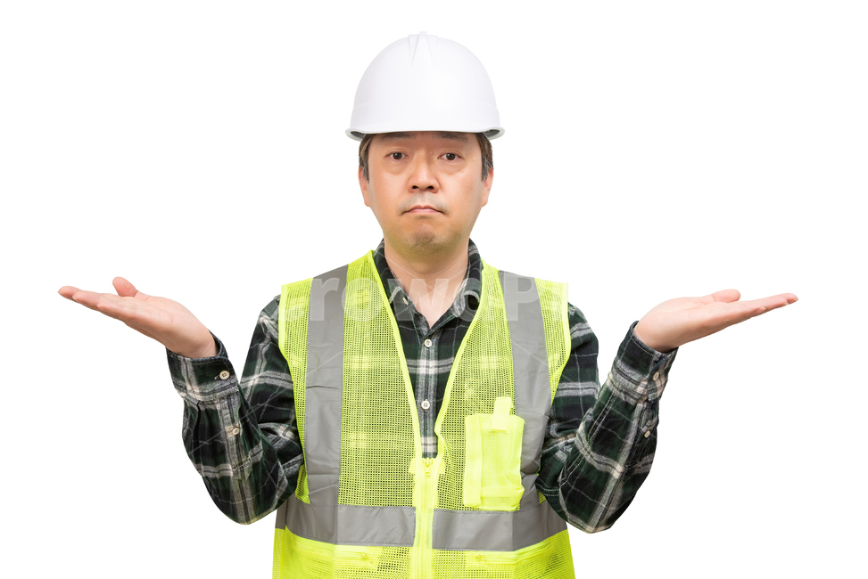근로자,노동자,노가다,안전모자,안전모,모자,작업복,근무복,안전,산업,1명,남자,남성,한국인,일본인,중국인,아시아인,중장년,40대,50대,건설,건축,인부,일용직,비즈니스,카피스페이스,여백,누끼,흰색배경,하얀배경,실내,정면,상반신,노동,일,아빠,중년,노동환경,개념,컨셉,매니저,관리자,손짓,손동작,사람,인물,인간,human,person,남성,남자,man,male,산업,industry,industrial