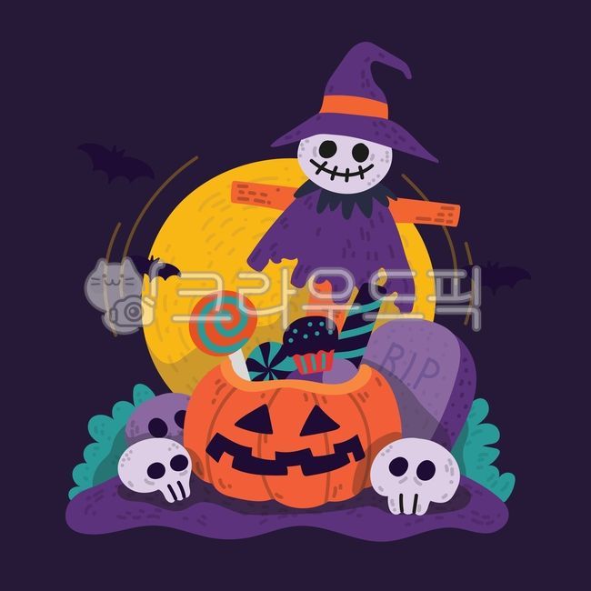 기념일,할로윈,박쥐,달,해골,묘지,호박,파티,스페셜,스페셜데이,특별한,축하,캔디,사탕,디저트,음식,이벤트,코스프레,공포,허수아비,캐릭터,귀여운,아기자기한,소스,벡터,오브젝트,일러스트,보름달,할로윈데이,10월,가을,행사