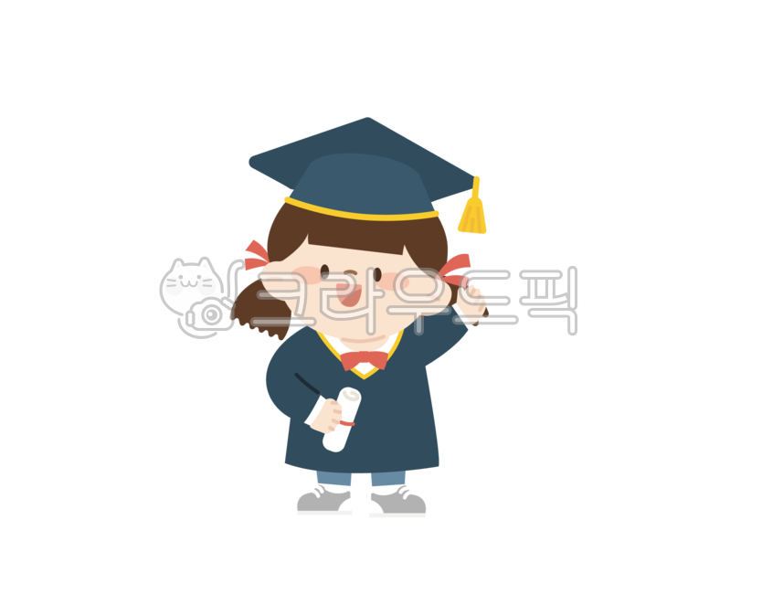 Character illustration,Nukki,Kindergarten graduation,Graduation from daycare center,png,Its a girl,Toddler illustration,Graduation illustration,Graduation cap illustration,people,Girls,Memo illustration,Kindergarten illustration,baby memo,Daycare illustra
