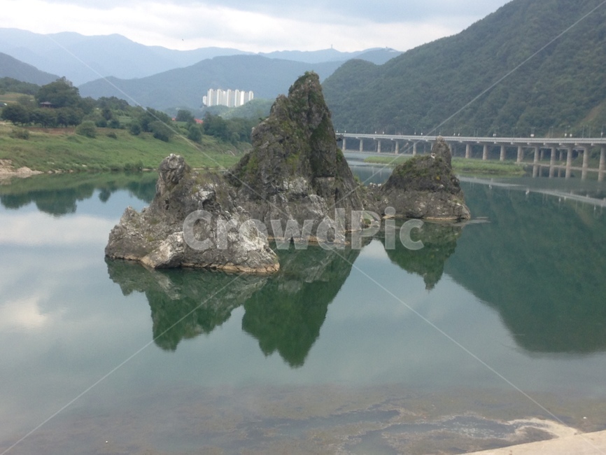 단양,자연,강,풍경,도담산봉