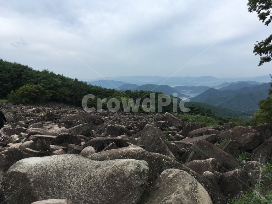 자연,돌,하늘,산,돌더미