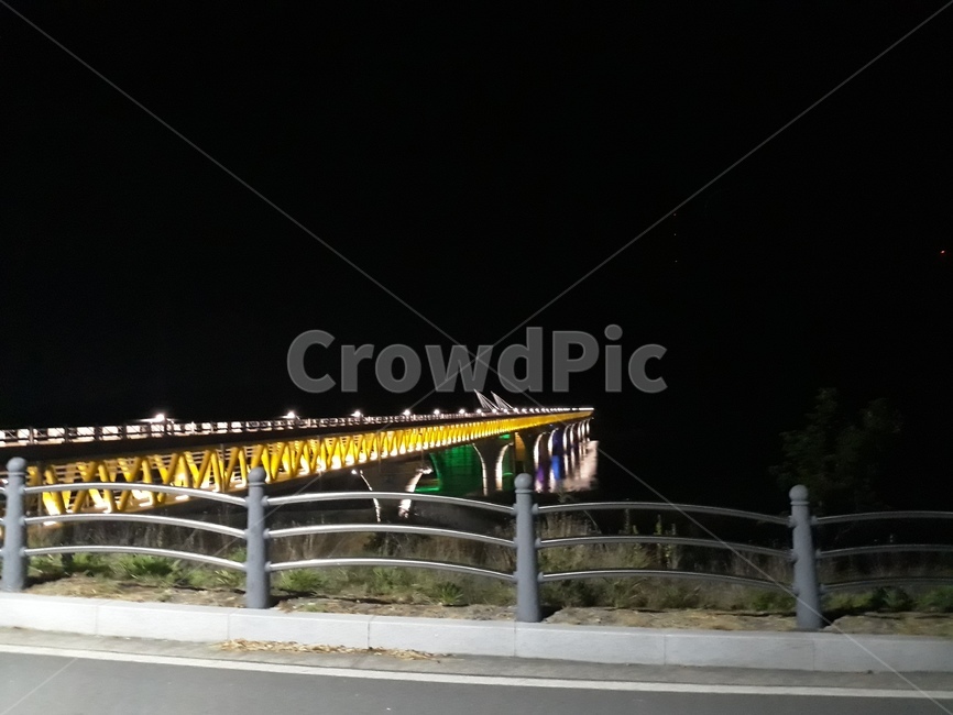 달성보,창작물,밤,어둠,다리,댐,야경,밤,풍경,nightscape,night,landscape,road,도로,freeway,고속 도로