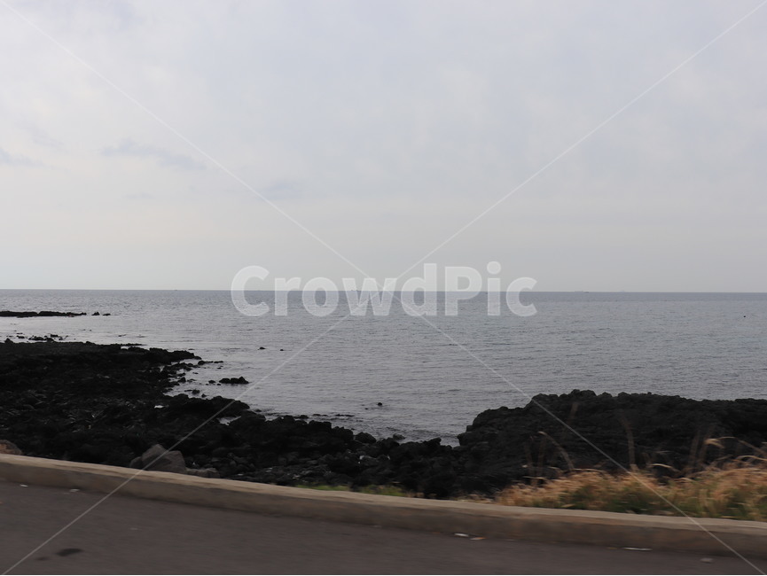 제주도,바다,해안도로,하늘,암석