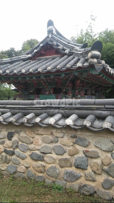 지붕,절,roof,불교,담