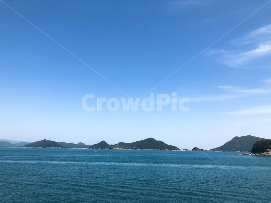 섬,바다,풍경,하늘,구름,배경