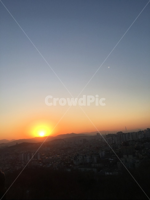일출,새해,등산,해맞이,해돋이,지평선,해,하늘,산