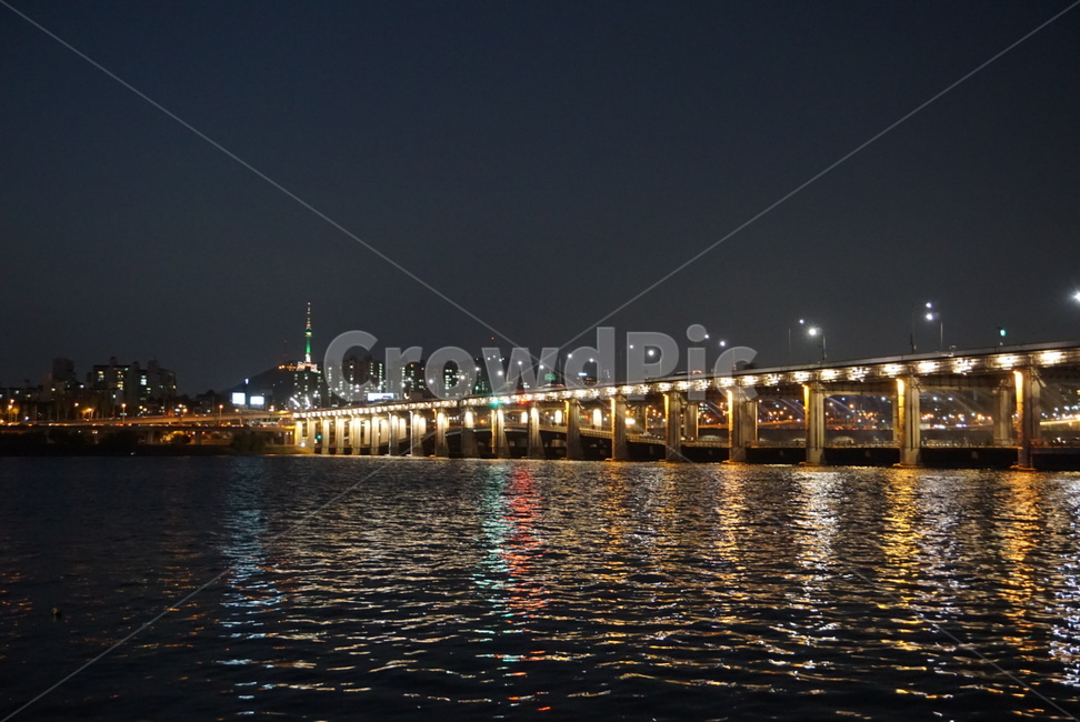 남산타워,대교,bridge,waterfront,dock,워터프론트,port,물,seoul,서율,야경,야경,밤,풍경,nightscape,night,landscape