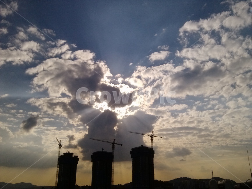하늘,구름,건설,토목,건축