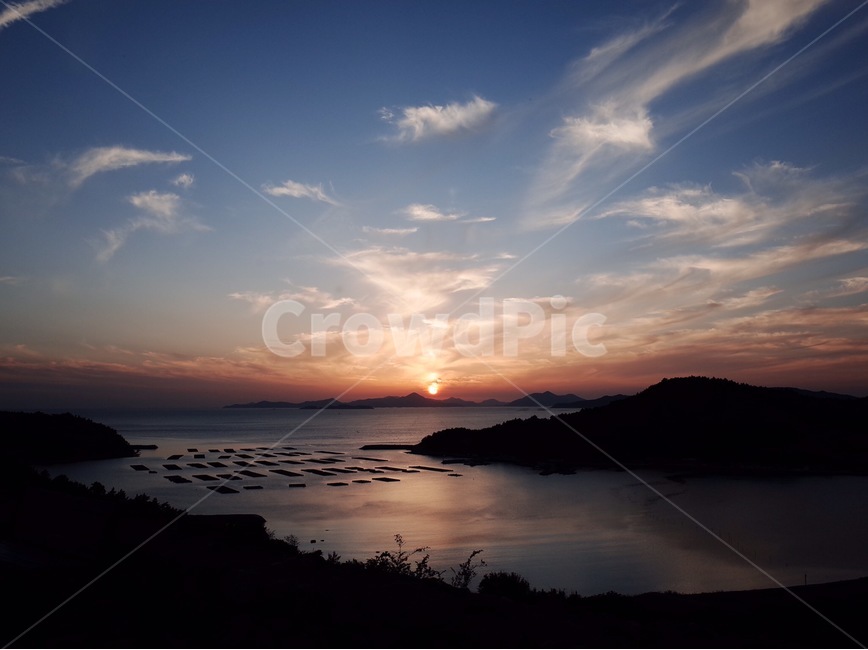 청산도,하늘,노을,선셋,바다,풍경