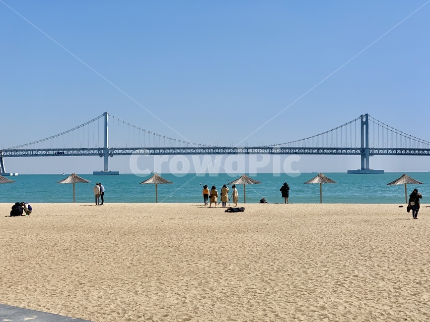 바다,해변,광안리해수욕장,광안대교,광안리,하늘,파라솔,bridge,ocean,beach,봄바다,에메랄드바다,spring,모래,백사장,sand,sky,화창한날,화창,풍경,감성사진,해변,바다,beach,sea,랜드마크,landmark,tourist attraction,한국랜드마크,한국관광지,한국명소,korea landmark,korea tourist attraction