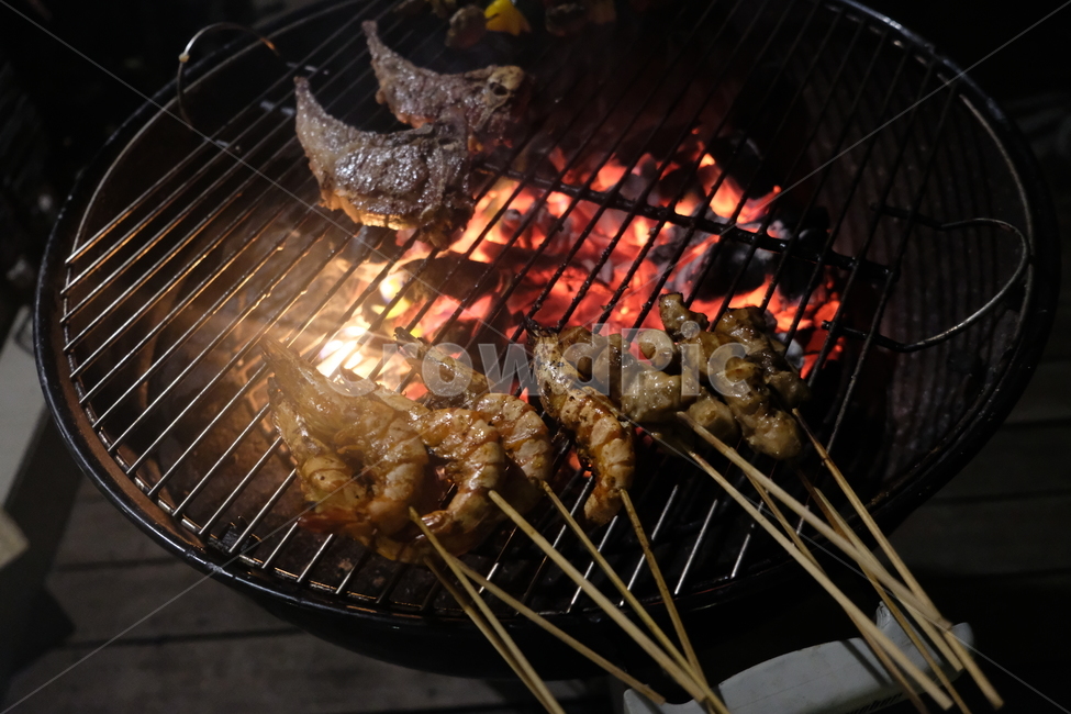 꼬지,새우,음식,요리,숯불,food,바베큐,bbq,비비큐,구이,구이요리,숯,야경,펜션,음식,식재료,요리,food,cook,meal,dishes,food reserves