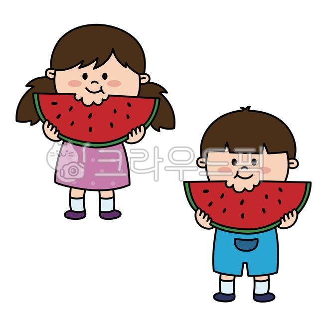 아이들,수박,과일,여름과일,어린이집,유치원,활동,배너,현수막,일러스트,디자인소스