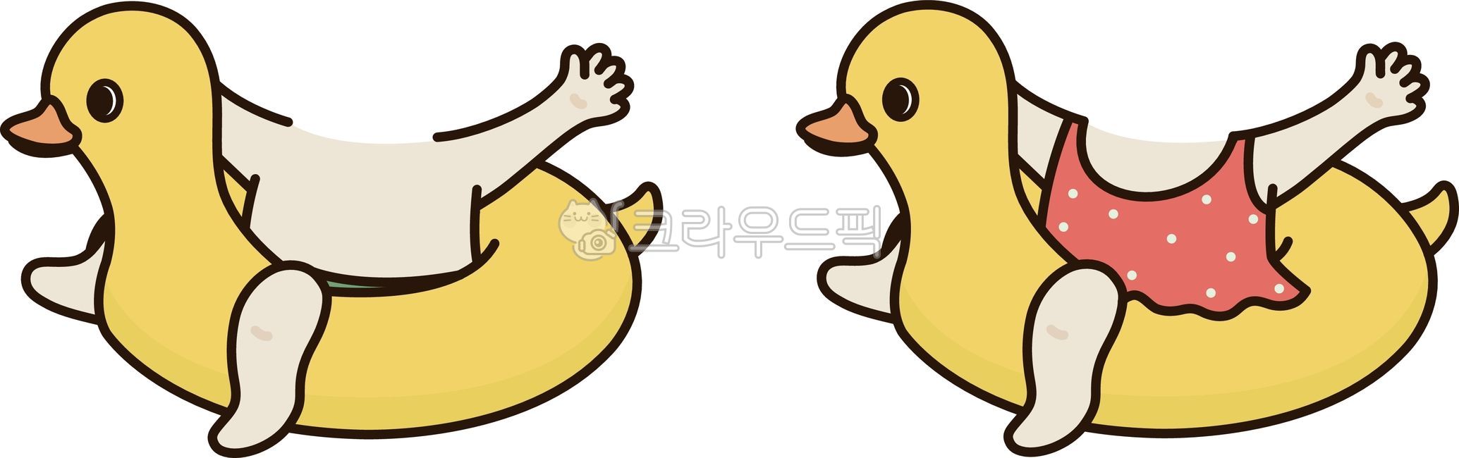 여름일러스트,오리튜브,여름합성일러스트,여름합성,유치원,어린이집,수영복,여름,수영복합성,합성