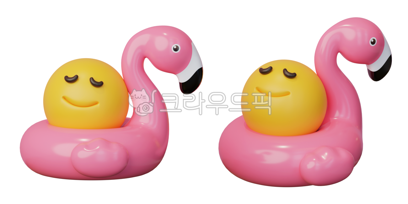 3d,이모지,이모티콘,얼굴,표정,여름,바다,수영,수영장,휴가,여름휴가,방학,여름방학,휴가지,관광,휴양,휴양지,튜브,물놀이,홍학,새,홍학튜브