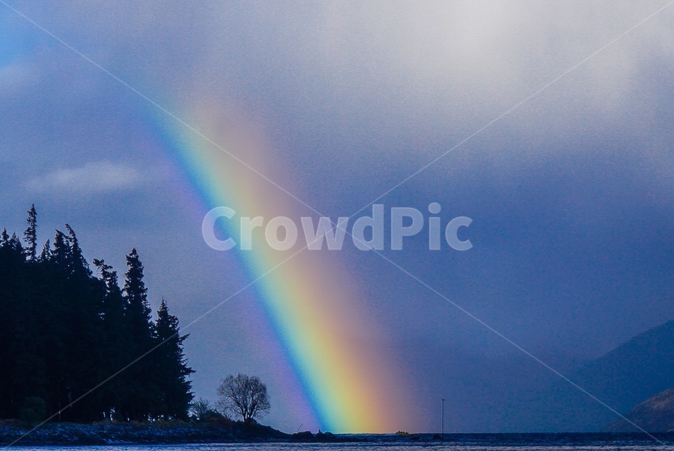 New Zealand,sky,rainbow,nature,queenstown