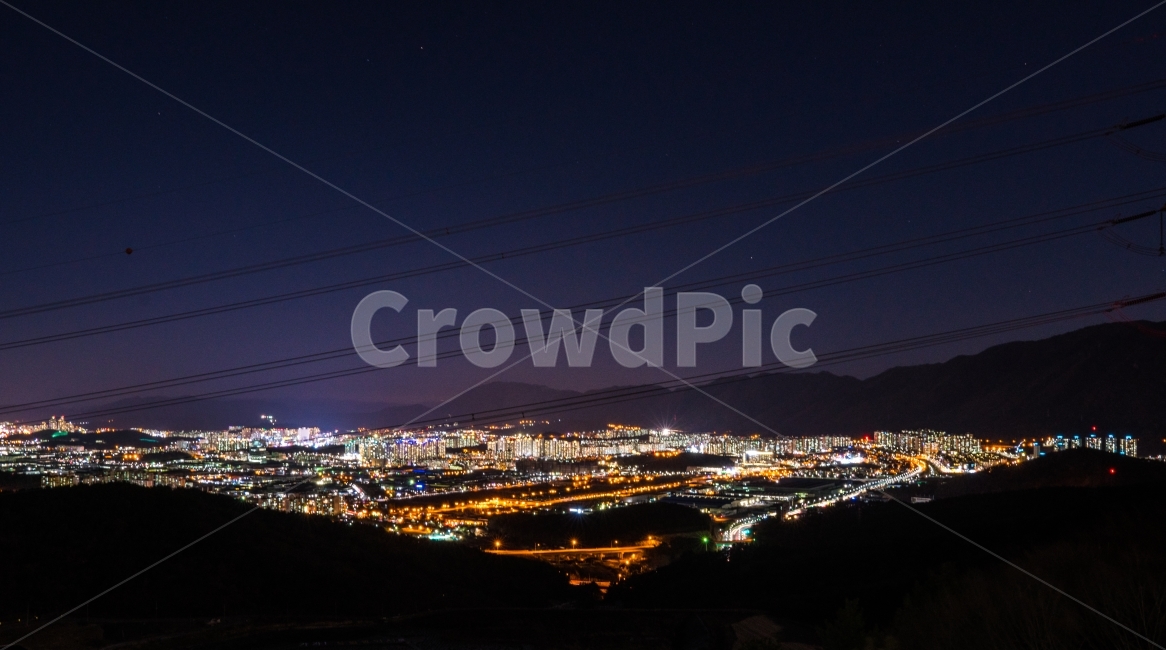 야경,풍경,도시,밤,빛,야경,밤,풍경,nightscape,night,landscape,도시,city,한국도시풍경,한국도시경관,korea cityscape,cable,케이블,power lines,전력선,electric transmission tower,송전탑