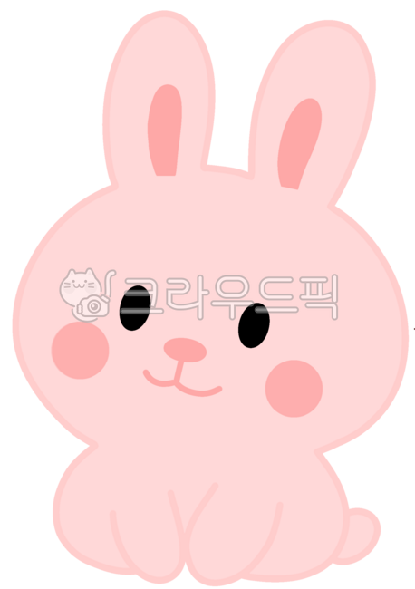 rabbit,pink rabbit,rabbit character,animal character,sitting rabbit