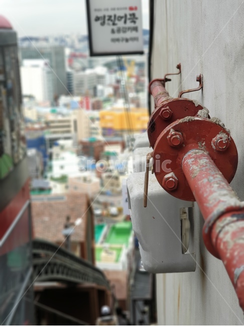 파이프,빨간색,red,pipe,골목