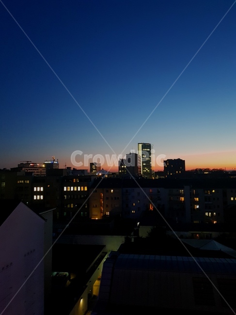 야경,유럽,도시,노을,건물,독일,city,bulding,mannheim,german,deutsch