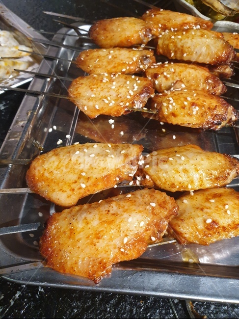 바베큐,닭꼬치,계육,치킨,닭고기,숯불,요리,chickenskewers,barbecue,camping,chicken