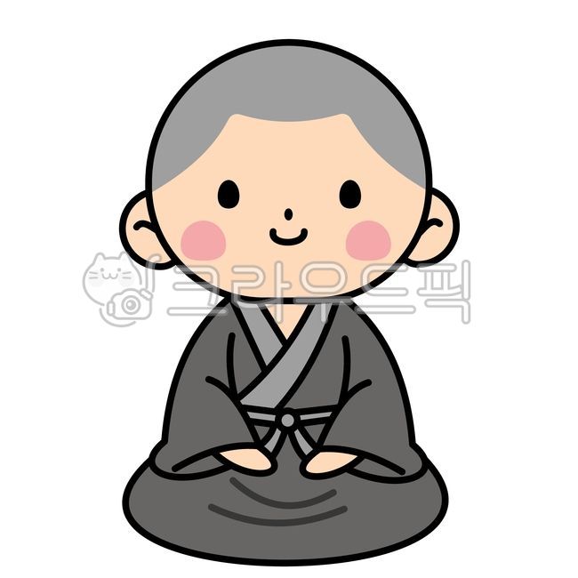 스님,사람,사람일러스트,부처님,부처님오신날,절,동자승,불교,스님일러스트,일러스트,동자스님,가부좌