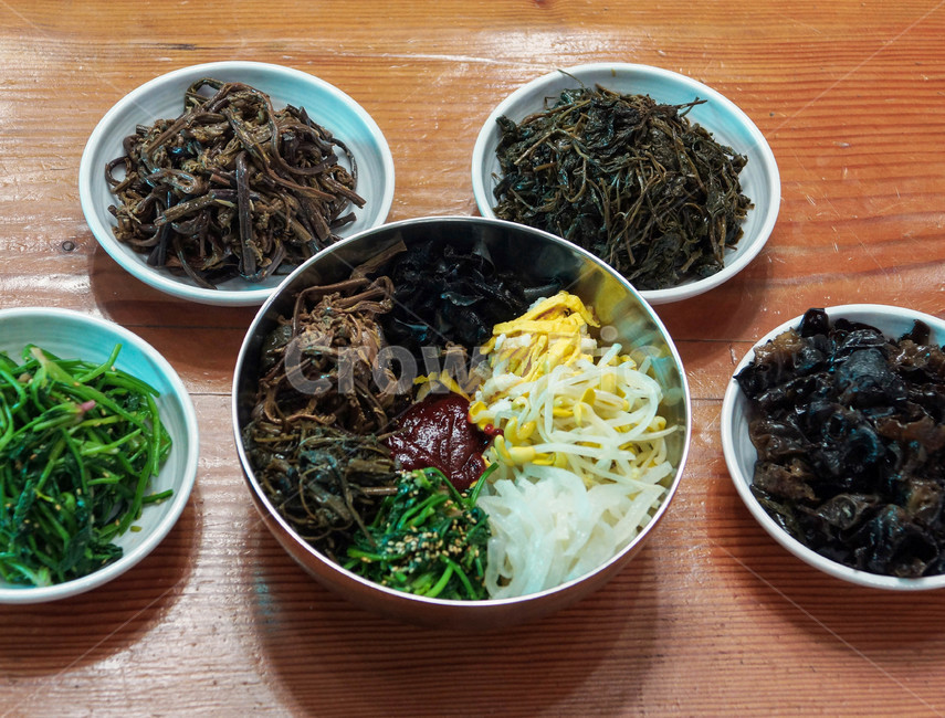 hometown food,Herbs,Wild vegetable bibimbap,traditional food,lunch menu