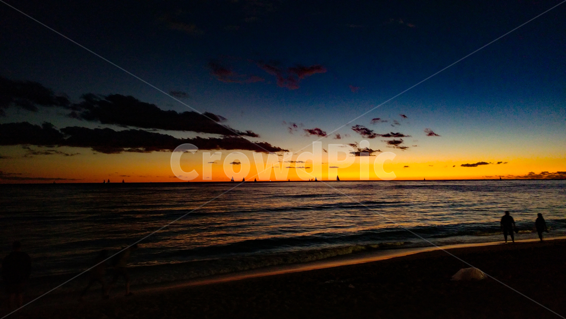 바닷가,해변,일몰,해질녘,하와이,감성,노을,해변,바다,beach,sea