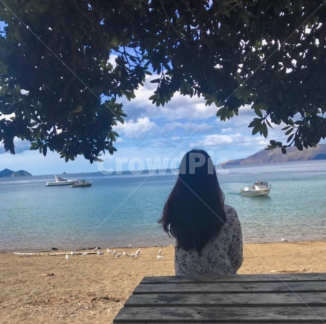 여자,뒷모습,바다,해변,긴생머리여자,해변,바다,beach,sea,사람,인물,인간,human,person,여성,여자,woman,female,lady