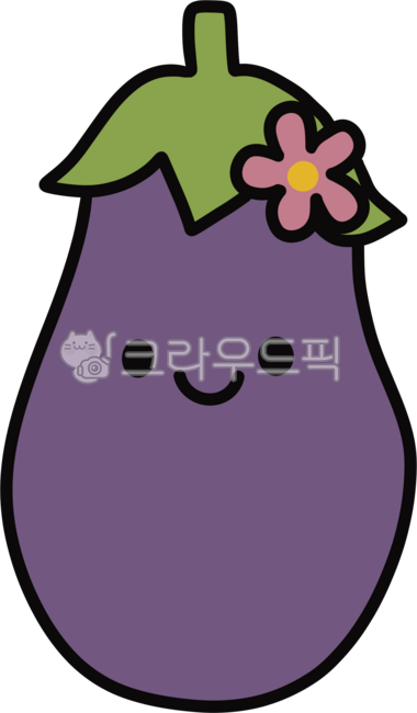 가지, 귀여운가지, 가지캐릭터, 채소일러스트, 야채그림, 사진,이미지,일러스트,캘리그라피 - kkkkaaaassss작가