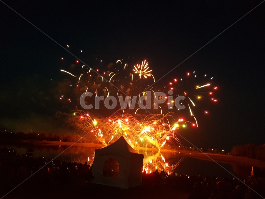 해외,축제,불꽃놀이,하늘,저녁,밤,어둠