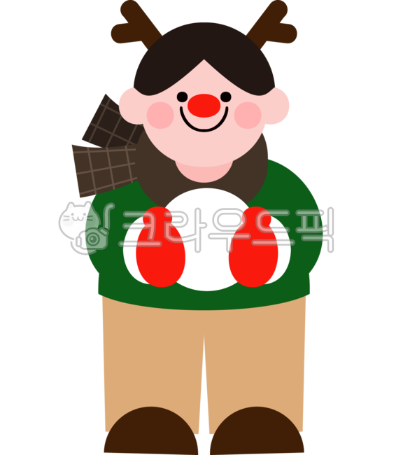 image,Christmas,Illustration,decorating,yearend,source,cute,holiday,layer,Nudolph,diary,graphic source,dakku,person,snow,Nudolph headband,season,vector,man,snowball,event,design source,Merry Christmas