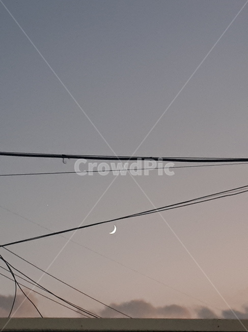 달,moon,sky,하늘,저녁하늘