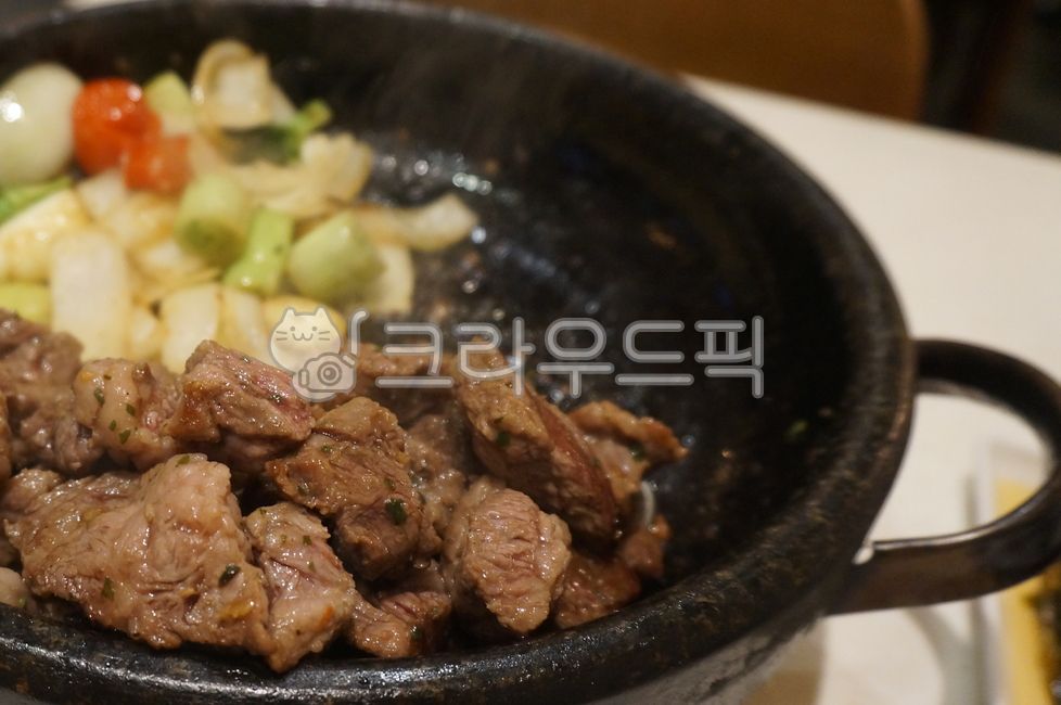 철판구이,고기,소고기,부채살,늑간살