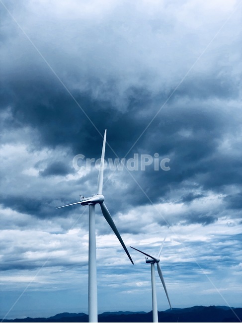 sky,cloud,Gangwondo,wind generator,Taebaek,windmill