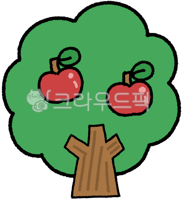 사과나무,사과나무일러스트,사과나무그림,사과,나무,사과일러스트,나무일러스트