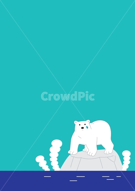 북극곰,빙하,멸종위기,눈물,북극,곰,바다,일러스트,동물,슬픈,환경보호,온난화,자연,그래픽,일러스트레이션,graphic,illustration