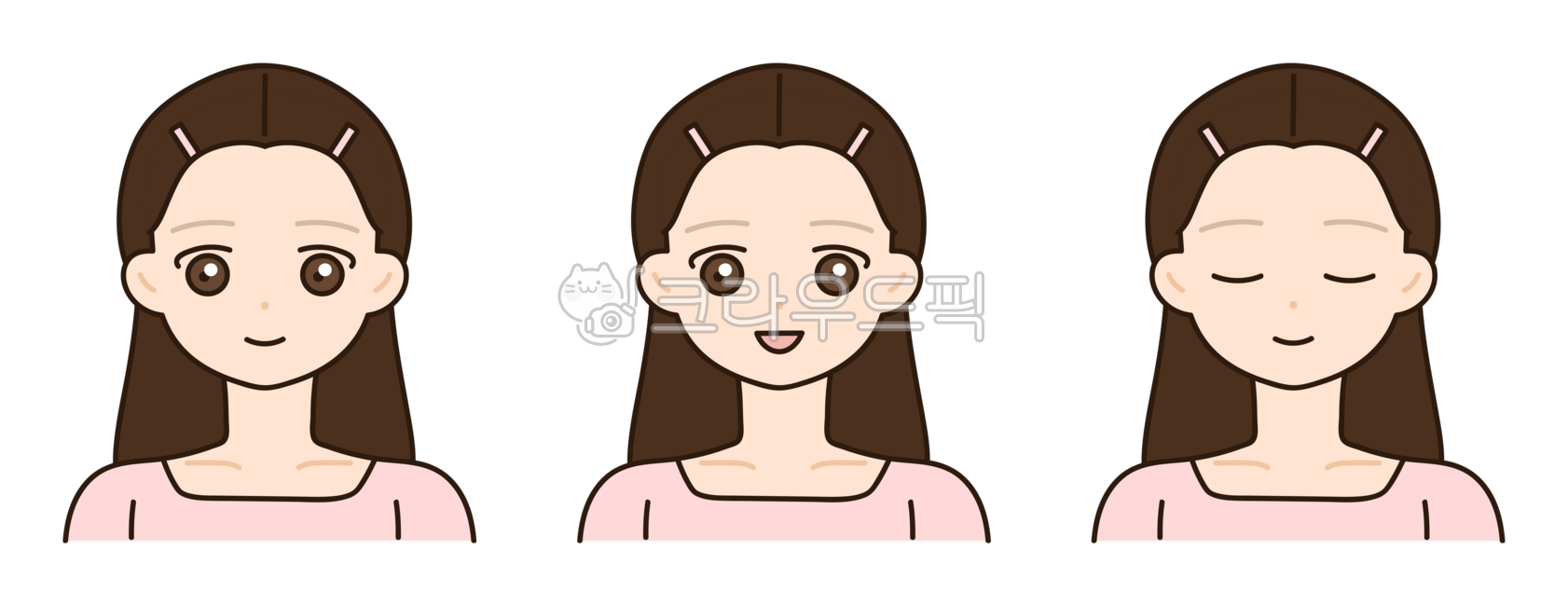 스킨케어,여성,뷰티,화장,준비,쌩얼,메이크업,머리핀