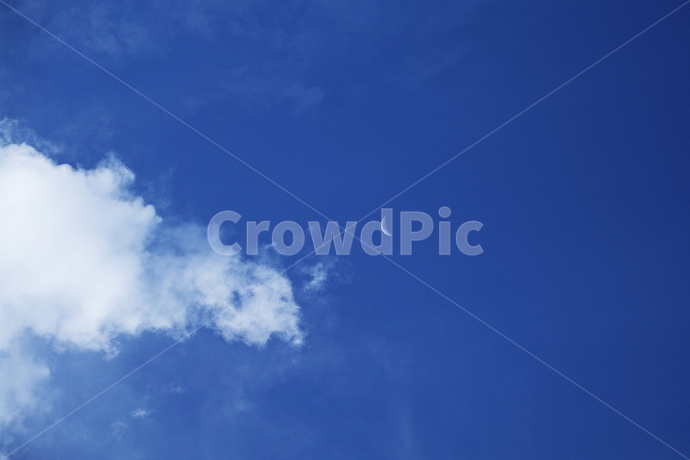 구름,달,초승달,풍경,sky,자연,풍경,nature,landscape,outdoors,옥외,하늘,azure sky,푸른 하늘