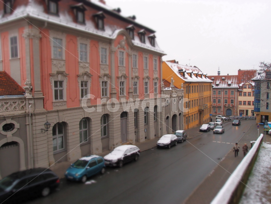 유럽,독일,밤베르크,bamberg,겨울,building,건물,outdoors,옥외,architecture,건축물,city,도시,도심,눈,snow,vehicle,차량,car,차,automobile,road,도로,미니어처,미니어처효과