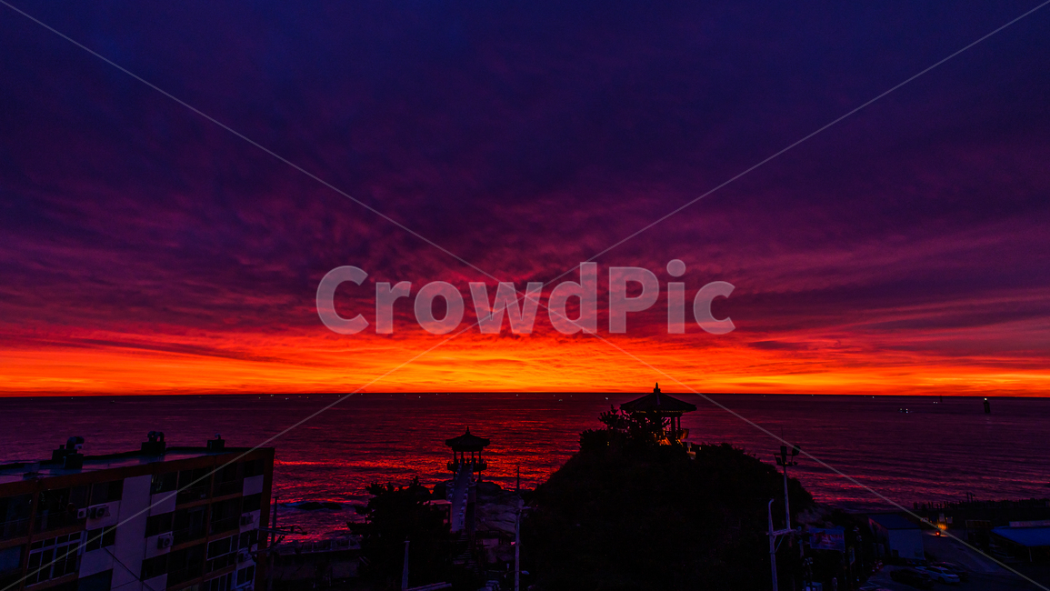 nature,자연,하늘,sunrize,horizon,beach,sunlay,colorimage,landscape,boat,옥외,sky,황혼,새벽,붉은하늘