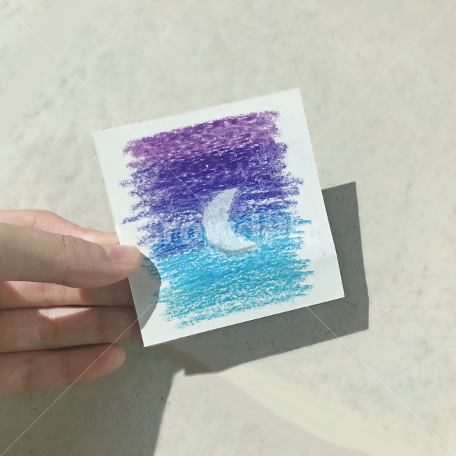 종이,paper,crayon,크레용,크레파스,그림,picture,달,moon