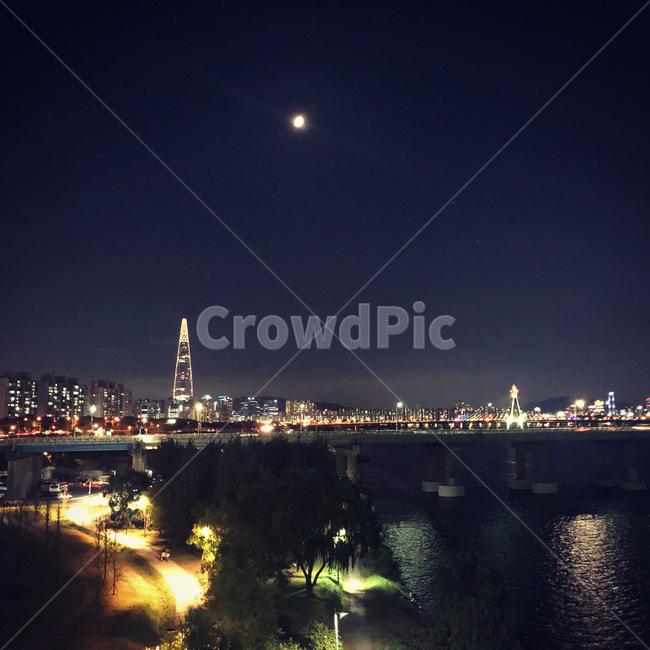 야경,서울야경,밤,달,nightview