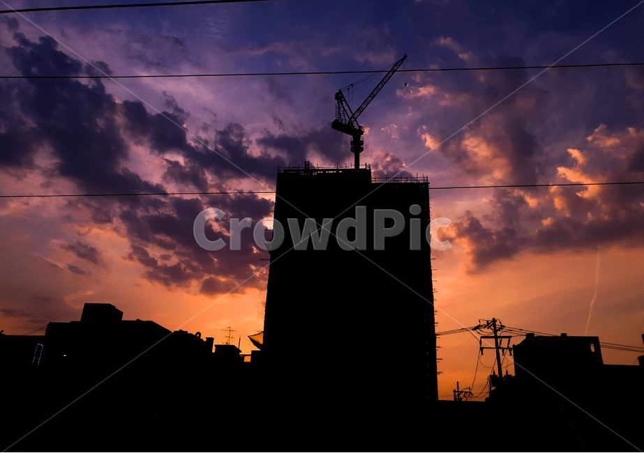 노을,구름,하늘,건물,풍경,landscape,sunset,sky,cloud,도시,풍경,city,landscape,실루엣,그림자,silhouette,shadow