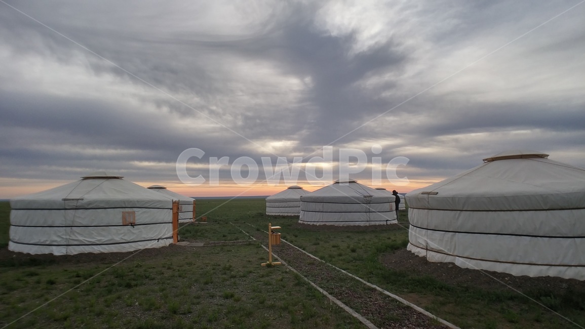 nature,자연,dawn,일출,sunrise,동틀녘,outdoors,옥외,landscape,경치,게르,초원,몽골,지평선,몽고,MONGOLIA