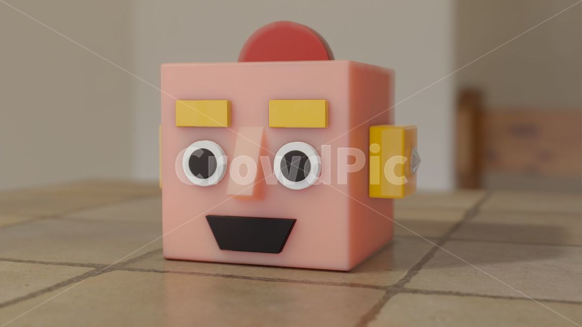 장난감얼굴,cube,사각형얼굴,3d얼굴,toyface,일자눈썹,동그란눈알,3d그래픽,네모