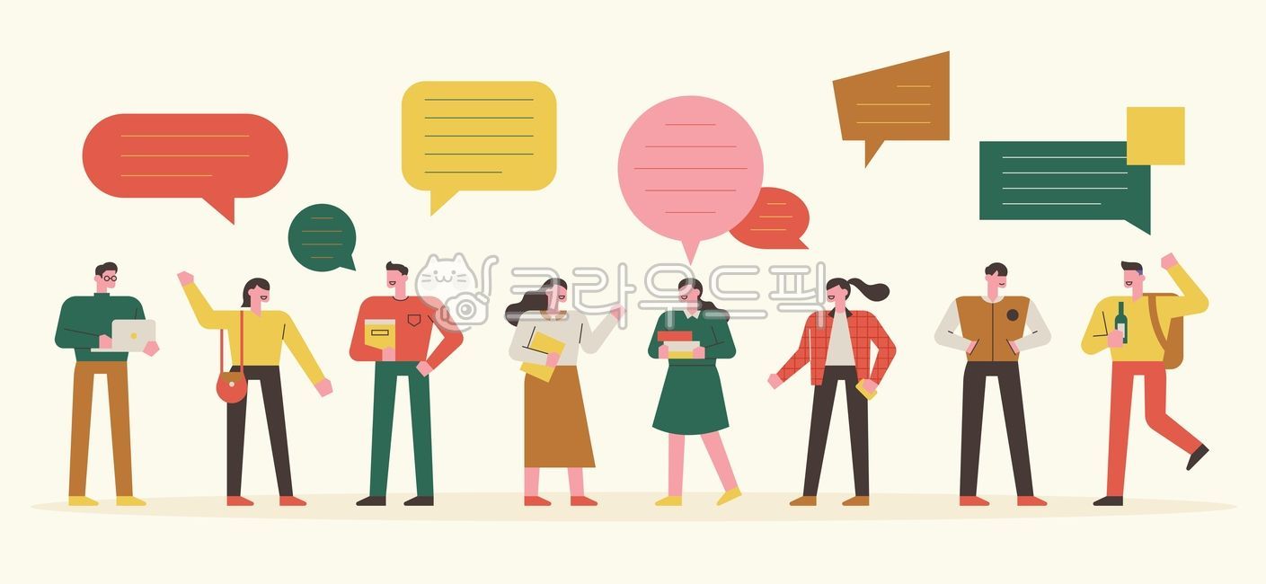 cute,simple,plain,illustration,class,study,classroom,student,school,learn,education,speech bubble,conversation,college student,opinion